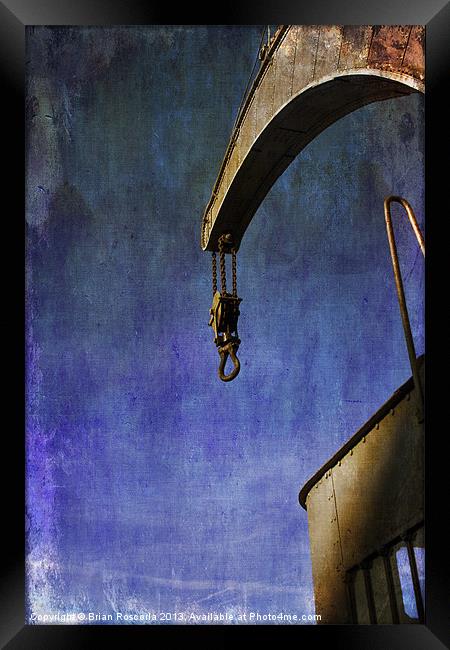 The Steam Crane Framed Print by Brian Roscorla