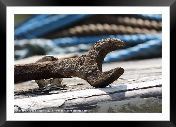 The Trusty Rusty Spanner Framed Mounted Print by Brian Roscorla