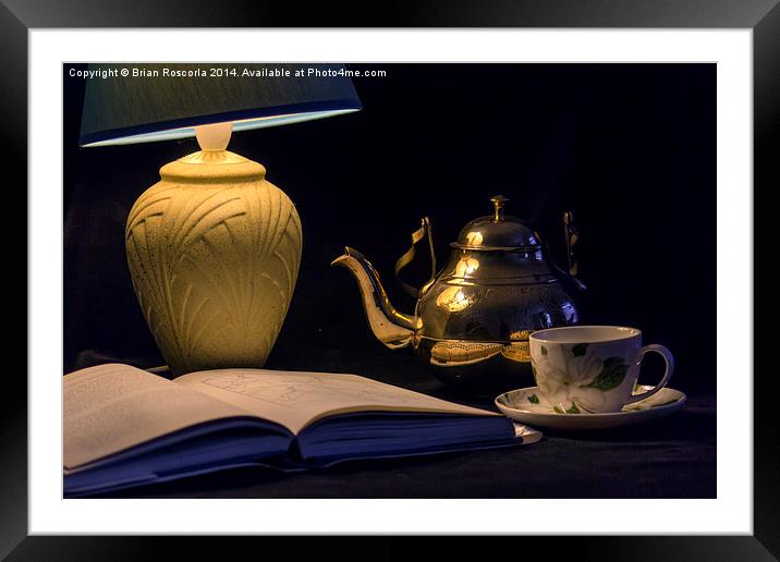 Tea and a Good Book Framed Mounted Print by Brian Roscorla