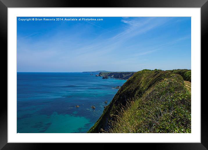 North Coast  Cornwall Framed Mounted Print by Brian Roscorla