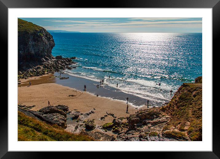 Chapel Porth Cornwall Framed Mounted Print by Brian Roscorla