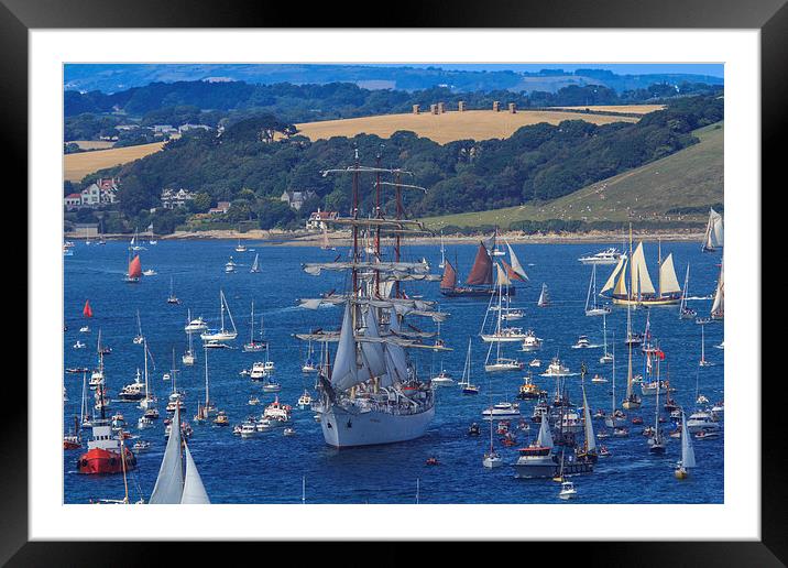 Falmouth Tall Ships 2014 Framed Mounted Print by Brian Roscorla