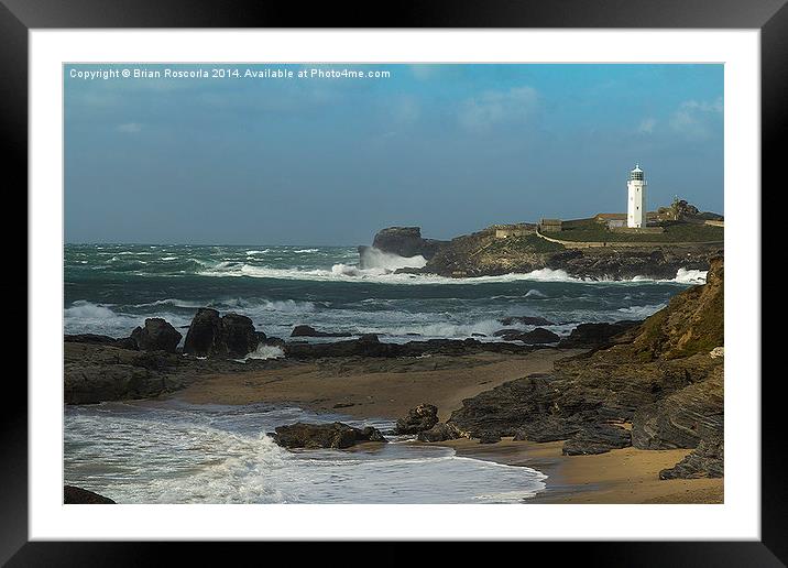  Godrevy Lighthouse Framed Mounted Print by Brian Roscorla
