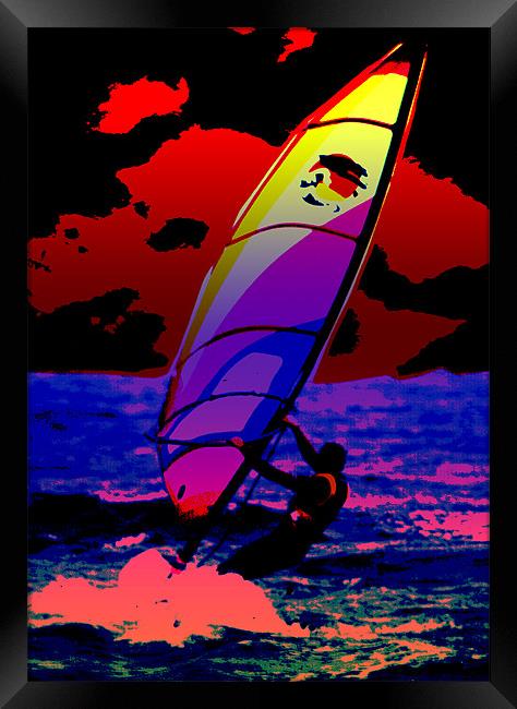 The Wind Surfer Framed Print by Brian Roscorla