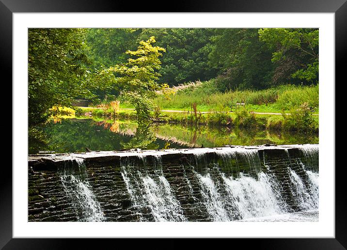 The Weir at Oldbury Court Framed Mounted Print by Brian Roscorla