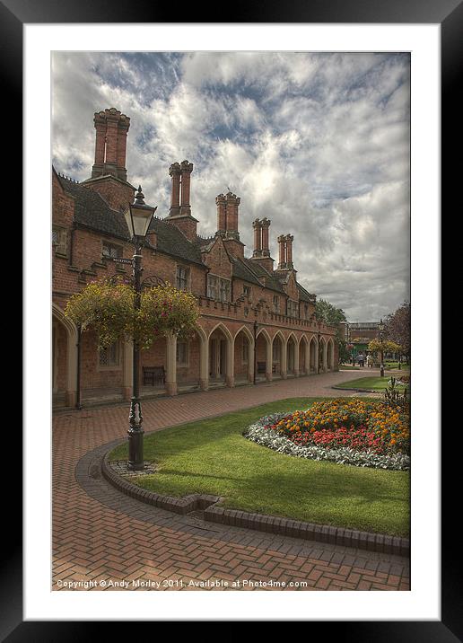 Nicholas Chamberlaine Almshouses, Bedworth Framed Mounted Print by Andy Morley