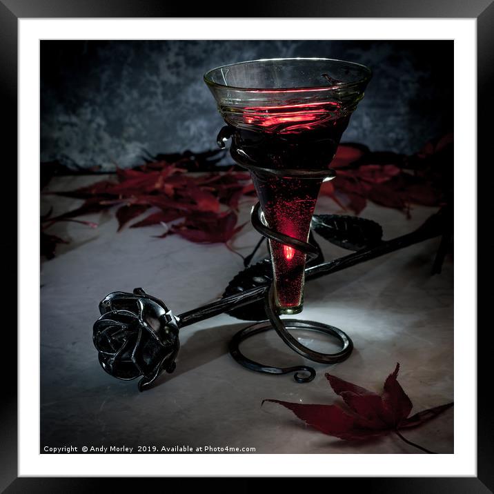 Wine and Roses Framed Mounted Print by Andy Morley