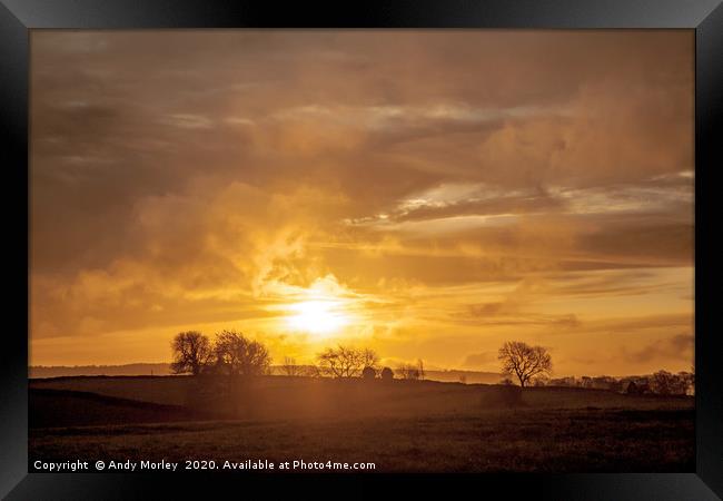 Golden Skies Framed Print by Andy Morley