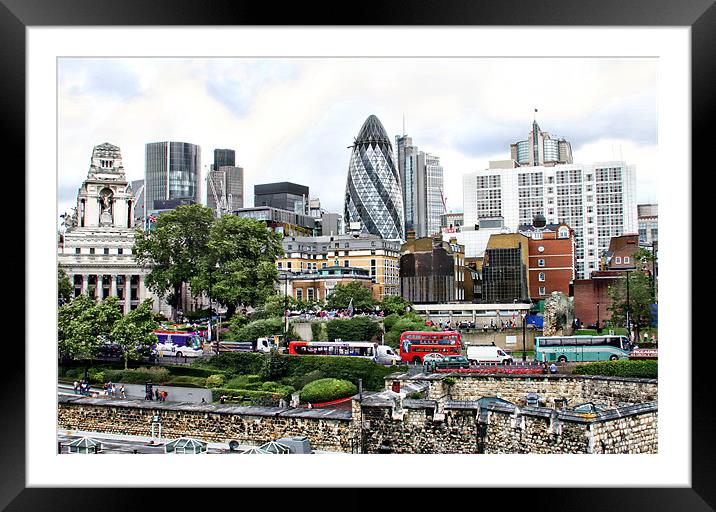 London from the tower Framed Mounted Print by Mark Gorton