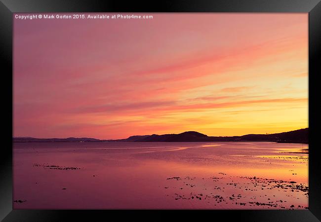  Sunset over the Black Isle Framed Print by Mark Gorton