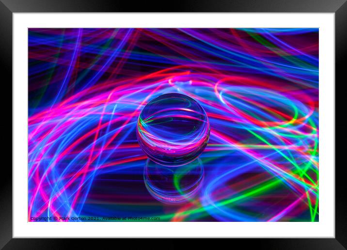 Abstract Crystal Ball Light Painting 3 Framed Mounted Print by Mark Gorton