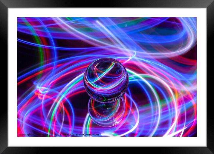 Abstract Crystal Ball Light Painting 4 Framed Mounted Print by Mark Gorton