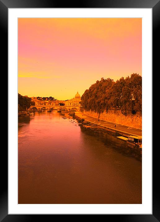 Up the Tiber Framed Mounted Print by  Orchard