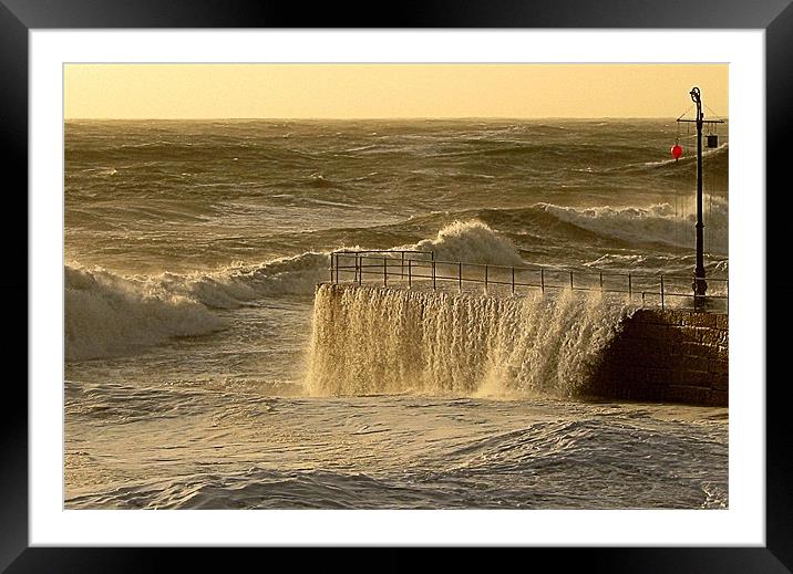 Waterfall from the Pier Framed Mounted Print by C.C Photography