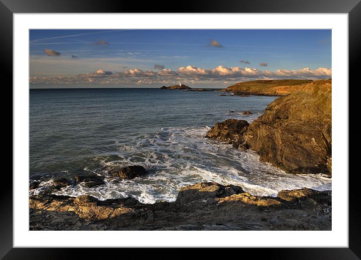 Godrevy LightHouse Cornwall Framed Mounted Print by C.C Photography