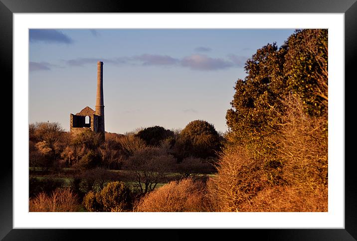 Wheal Busy Mill, Cornwall Framed Mounted Print by C.C Photography
