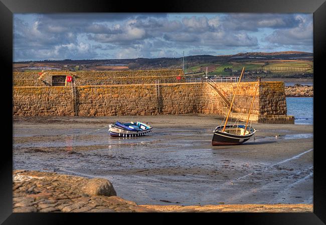 Harbour on St Michaels Mount, Marazion, Cornwall Framed Print by C.C Photography
