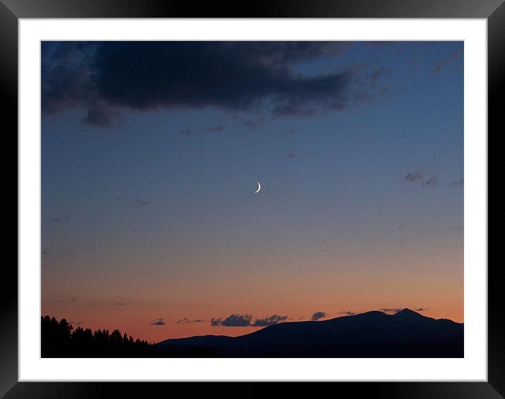 Crescent Moon Framed Mounted Print by Fred Kamps