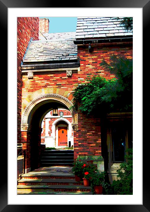 In the Courtyard Framed Mounted Print by james balzano, jr.