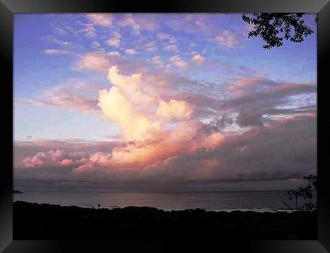 Sky Over Playa Guionnes Framed Print by james balzano, jr.