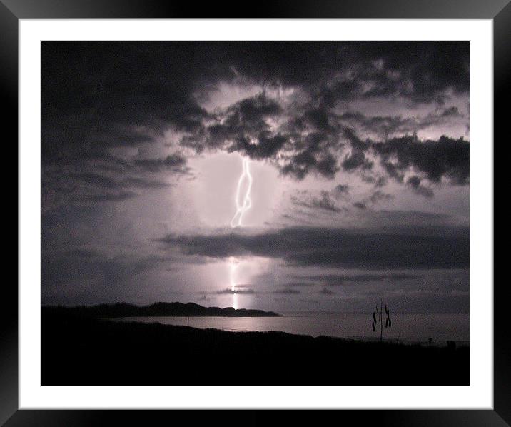Night Lightning Framed Mounted Print by james balzano, jr.