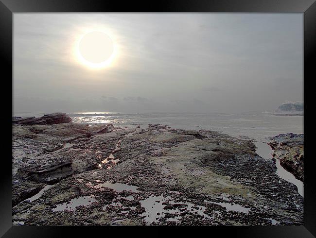 Sun on the Rocks Framed Print by james balzano, jr.