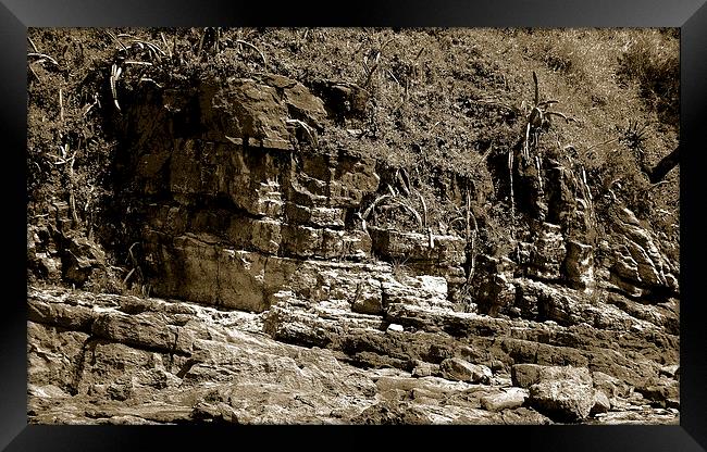  Rock Formation Tritone Framed Print by james balzano, jr.