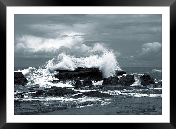  Waves Crashing on Rocks Duo Framed Mounted Print by james balzano, jr.
