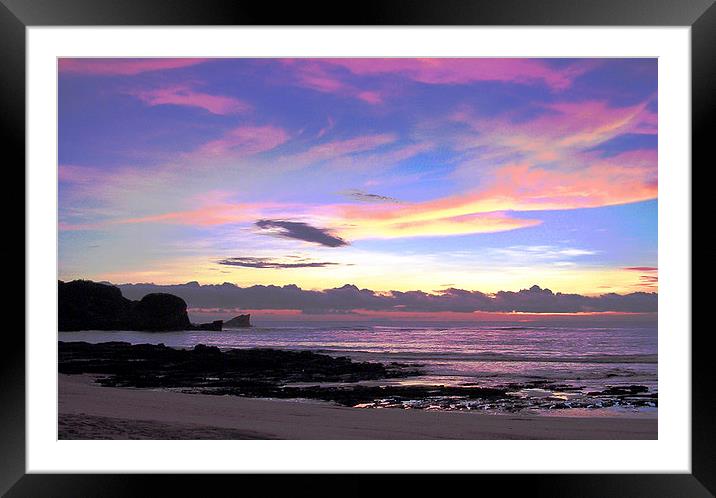  Beautiful Sky over Playa Pelada Framed Mounted Print by james balzano, jr.
