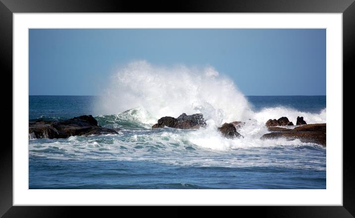 Waves Crashing at Playa Guionnes Framed Mounted Print by james balzano, jr.