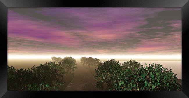 Virtual sunset Framed Print by Jonathan Harker