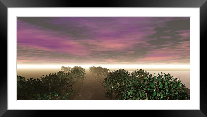 Virtual sunset Framed Mounted Print by Jonathan Harker