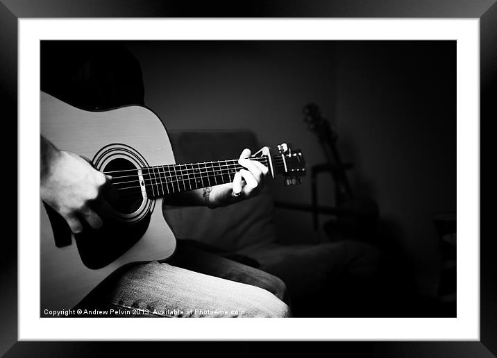 Guitar time Framed Mounted Print by Andrew Pelvin
