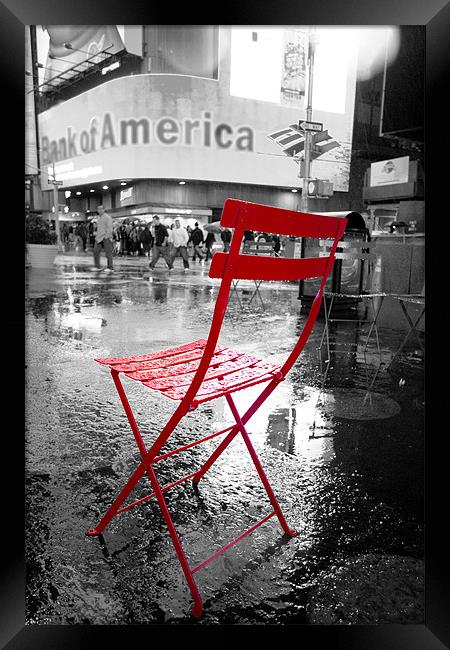 Red Chair Framed Print by Andrew Pelvin