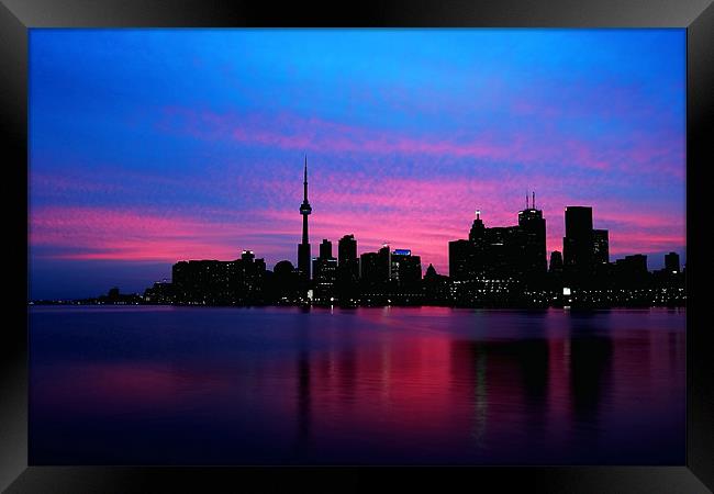 Toronto Skyline Framed Print by Andrew Pelvin
