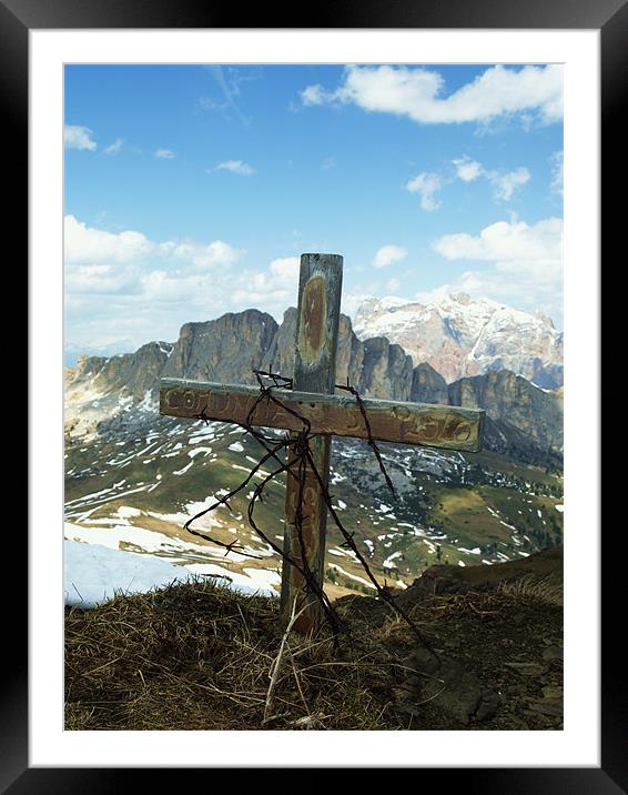 Mountain Cross Pt2 Framed Mounted Print by dave bownds
