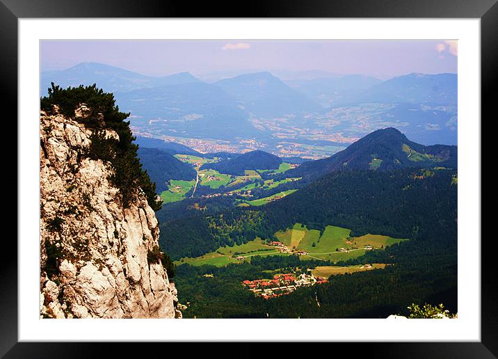 View over Berchetesgarden, Bavaria. Framed Mounted Print by charlie Mellow