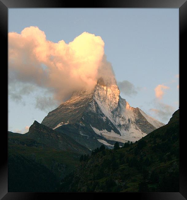 Matterhorn Framed Print by charlie Mellow