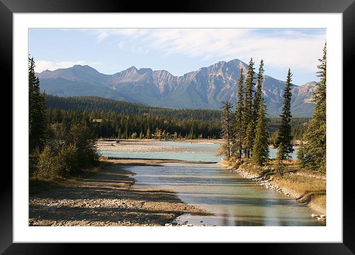 view from Jasper National Park. Framed Mounted Print by charlie Mellow