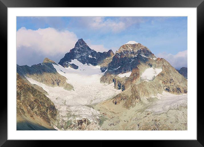 View from Zermatt Framed Mounted Print by charlie Mellow