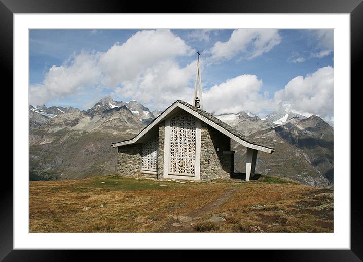 View from Zermatt Framed Mounted Print by charlie Mellow