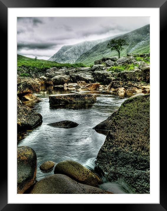 River Rocks Framed Mounted Print by Aj’s Images