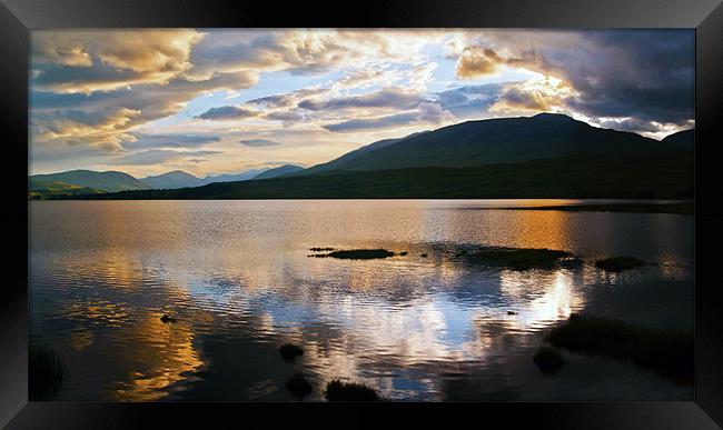 Loch Tulla At Sunset Framed Print by Aj’s Images