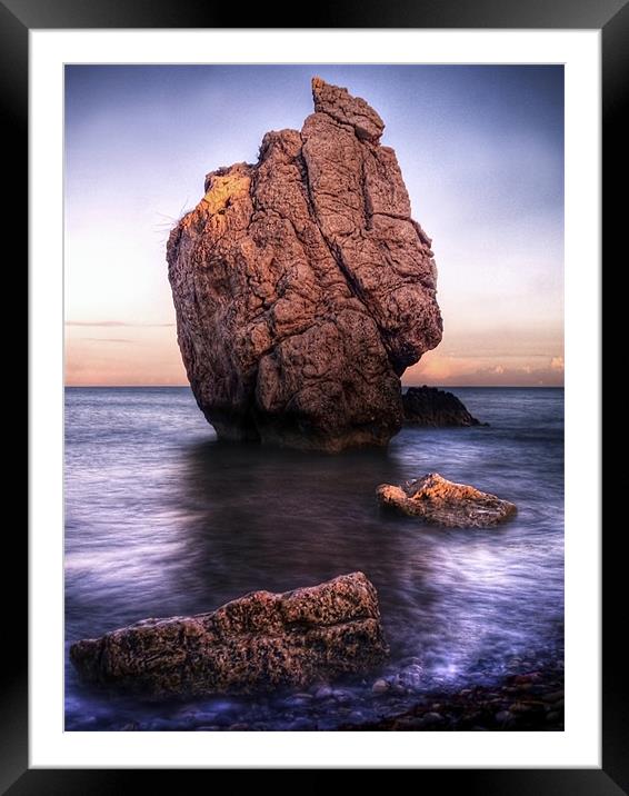 Sunset On Aphrodite's Beach Framed Mounted Print by Aj’s Images