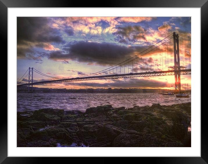 Forth Road Bridge Scotland Framed Mounted Print by Aj’s Images
