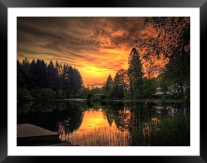 Golden Light On Loch Ard Framed Mounted Print by Aj’s Images