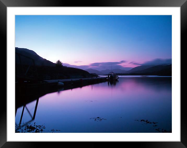 Loch Leven Sunset Framed Mounted Print by Aj’s Images