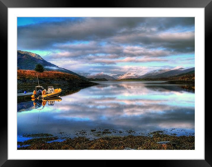 Quiet Morning On Loch Leven Framed Mounted Print by Aj’s Images