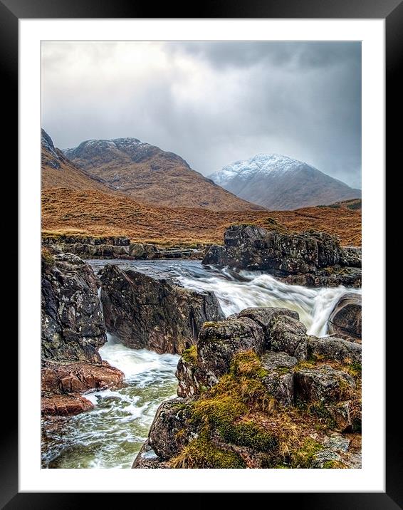 Winter Over The River Etive Framed Mounted Print by Aj’s Images