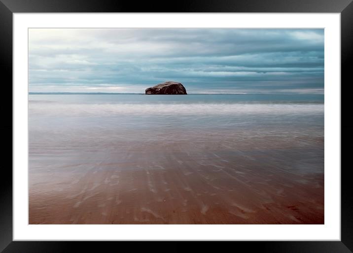 Beach View Of Bass Rock Framed Mounted Print by Aj’s Images